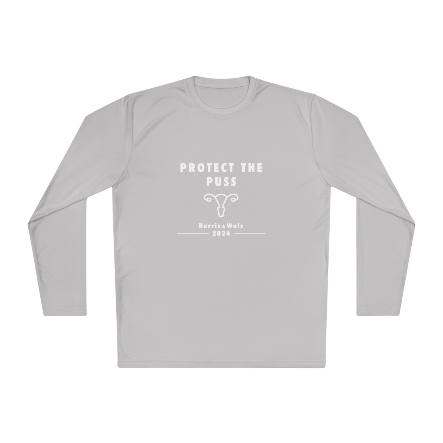 Unisex Lightweight Long Sleeve Shirt - Harris / Walz 2024 - White Text