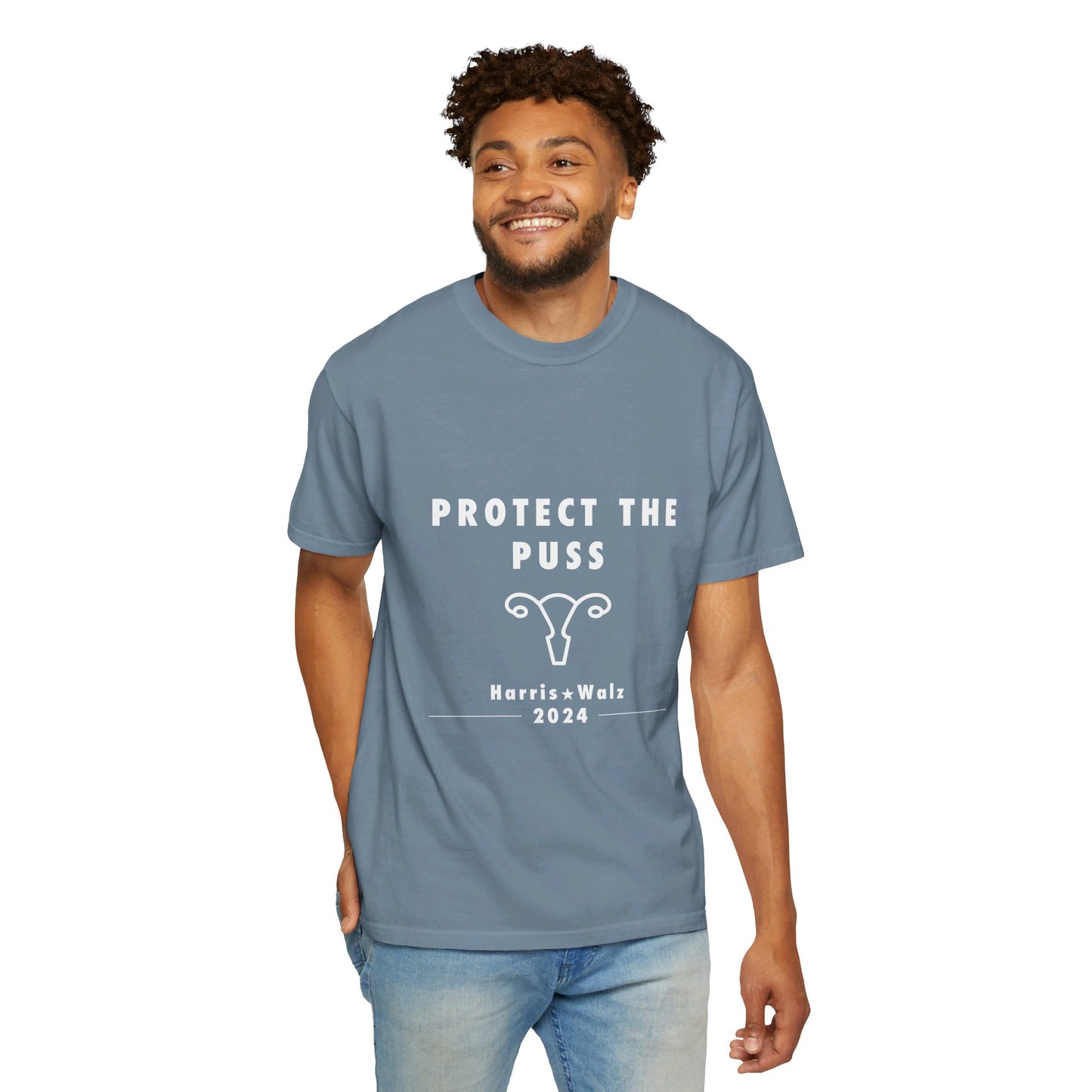 Unisex Tee Shirt - Harris / Walz 2024 - White Text