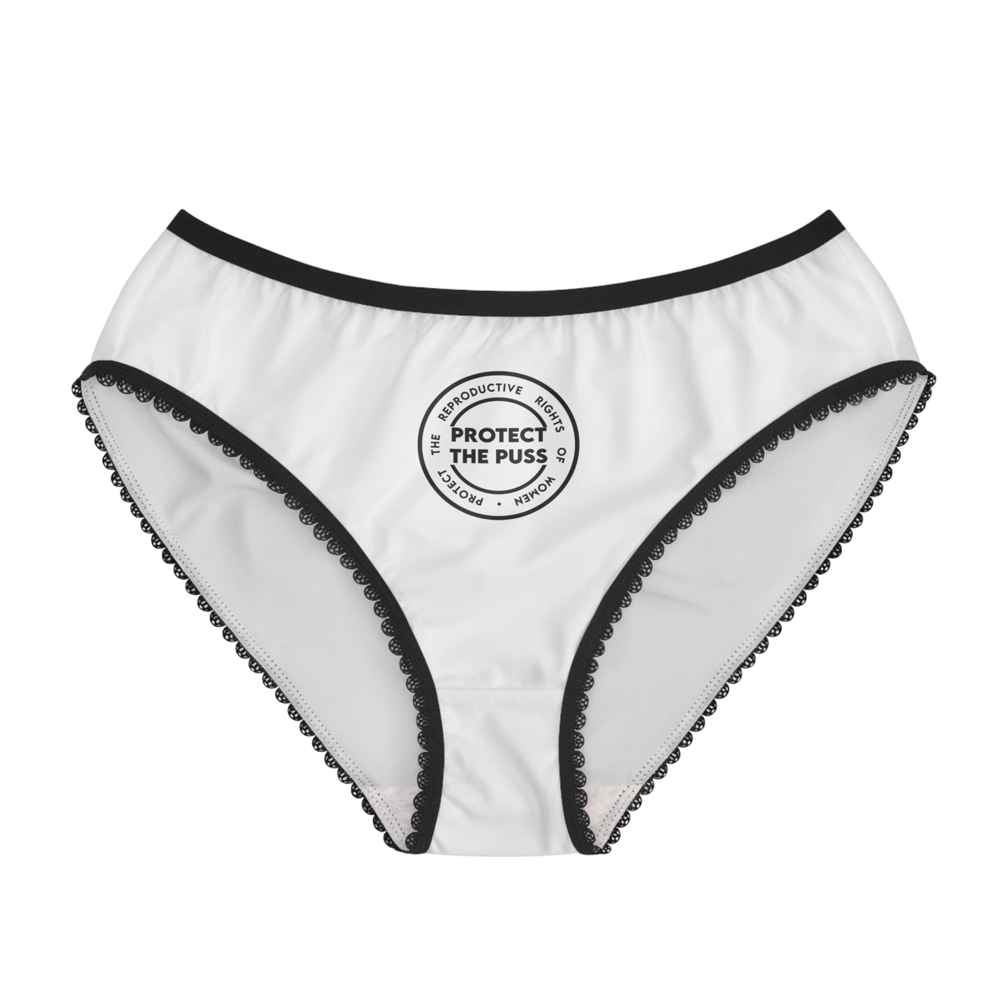 Women's Underwear - Protect The Puss Original - Black Text