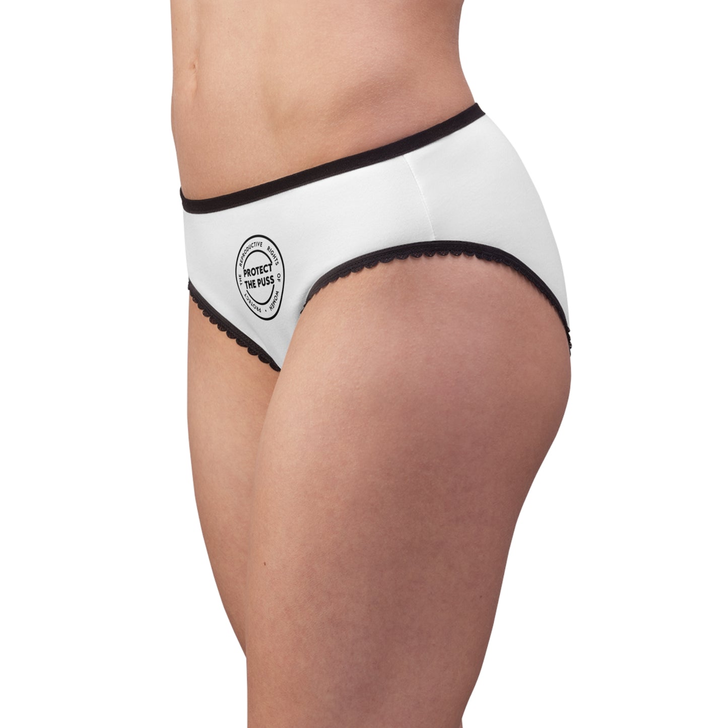 Women's Underwear - Protect The Puss Original - Black Text