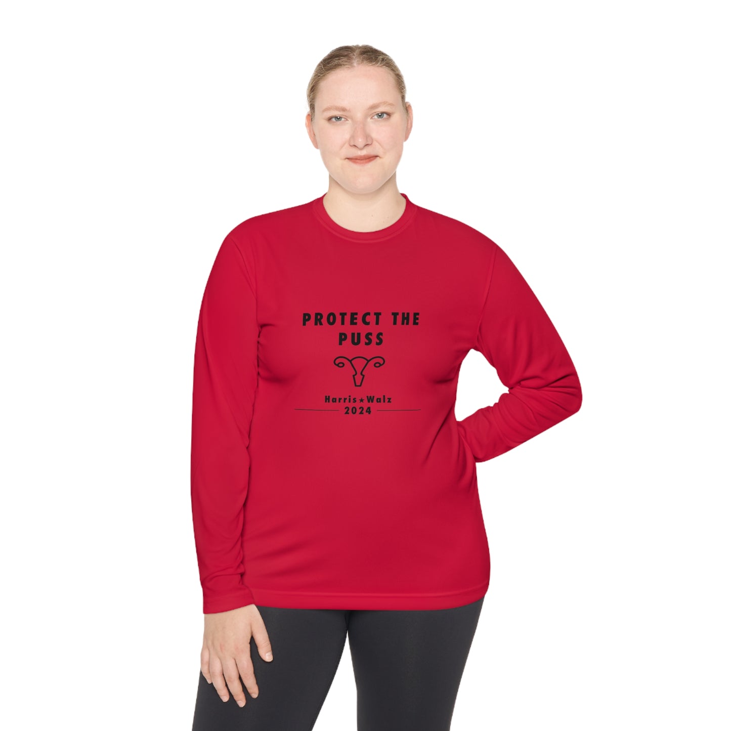 Unisex Long Sleeve Shirt - Harris / Walz 2024 - Black Text