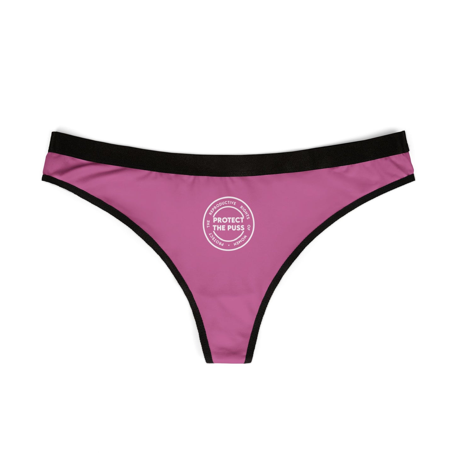 Women's Thongs - Protect The Puss Original - Pink/White