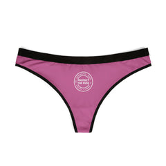 Women's Thongs - Protect The Puss Original - Pink/White