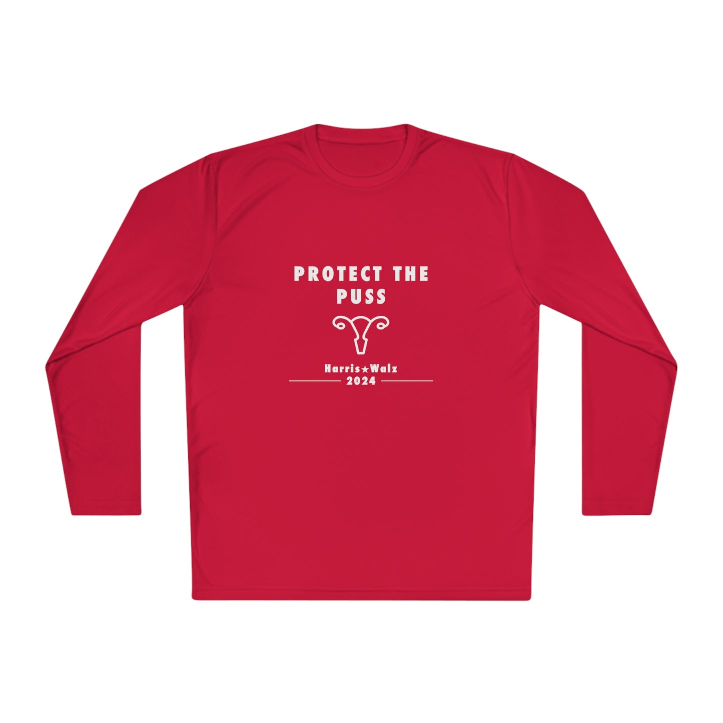 Unisex Lightweight Long Sleeve Shirt - Harris / Walz 2024 - White Text