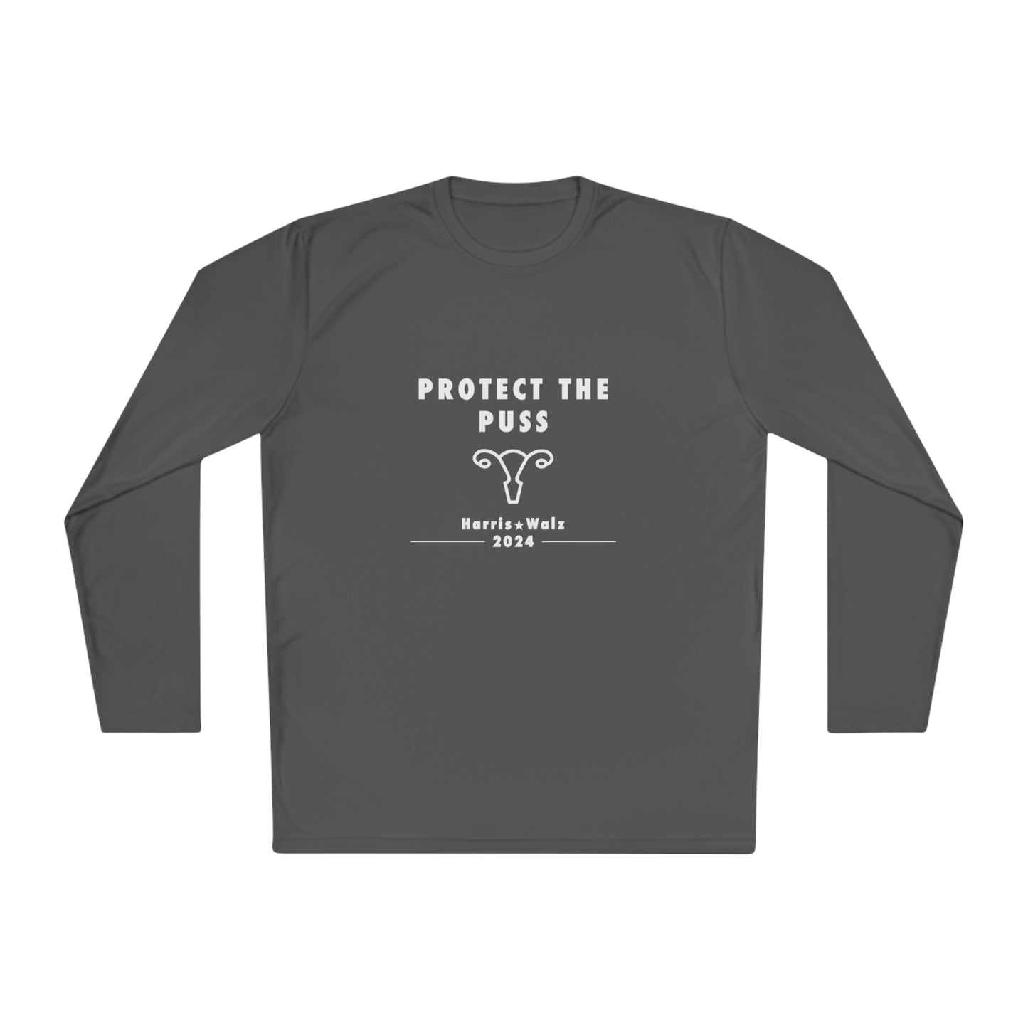 Unisex Lightweight Long Sleeve Shirt - Harris / Walz 2024 - White Text