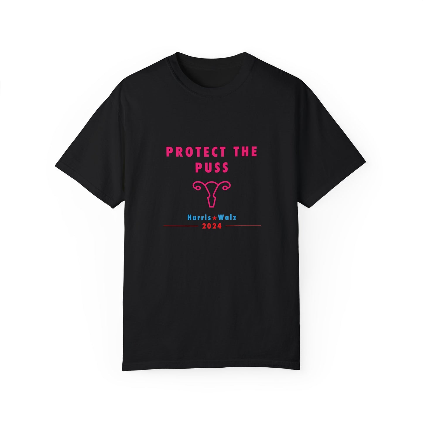 Unisex Tee Shirt - Harris / Walz 2024 -  Pink Text