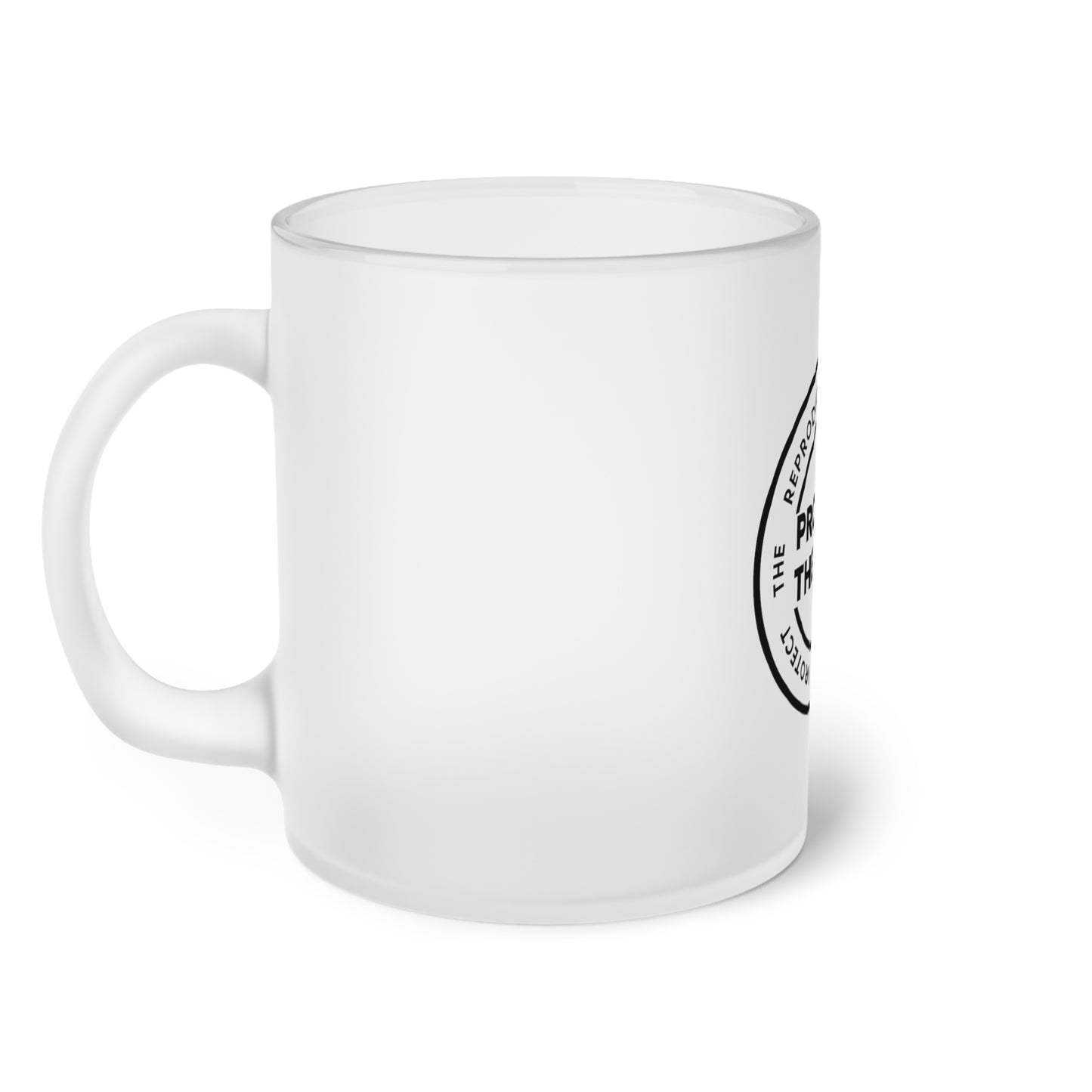 Frosted Glass Protect The Puss Mug - Original Logo - 11oz