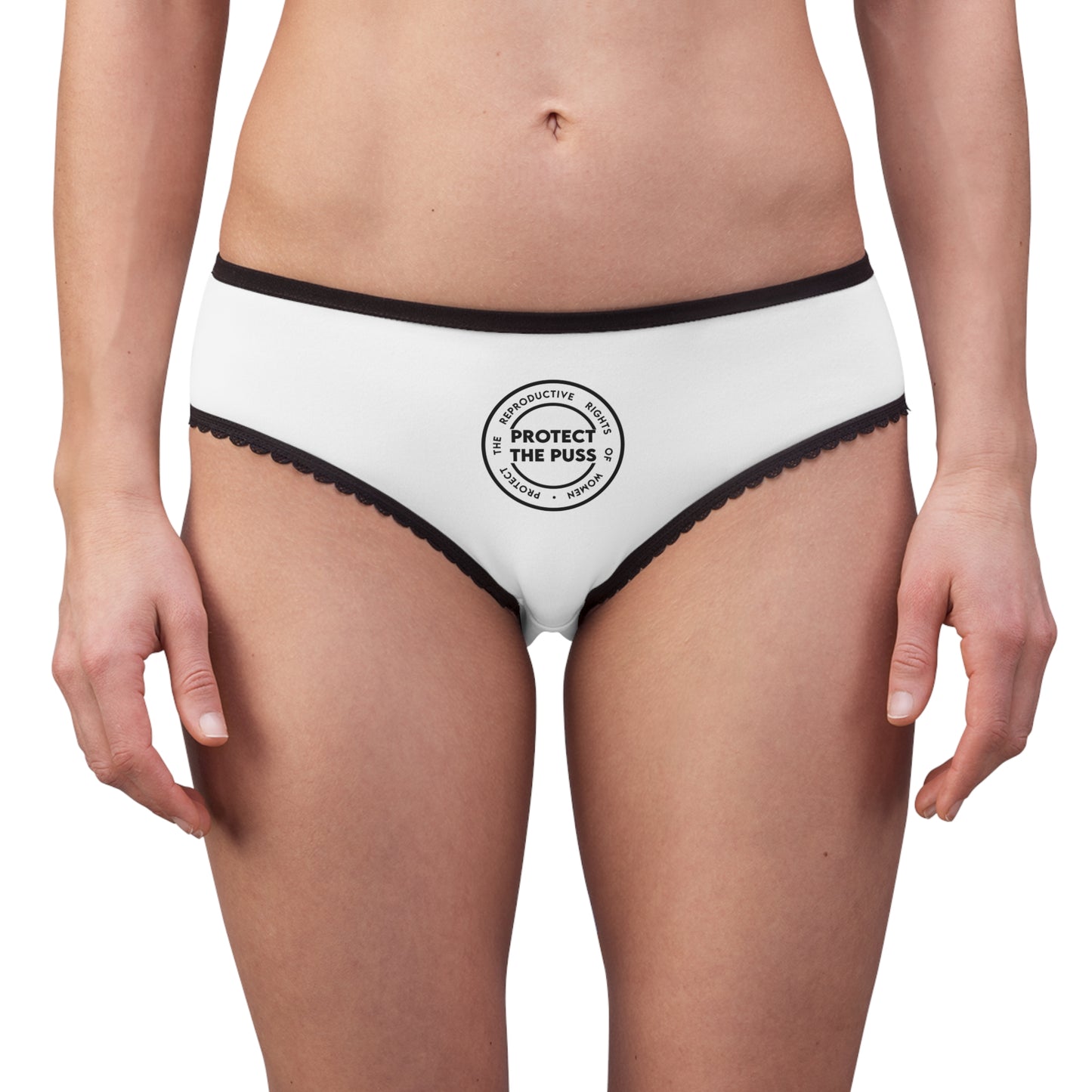 Women's Underwear - Protect The Puss Original - Black Text