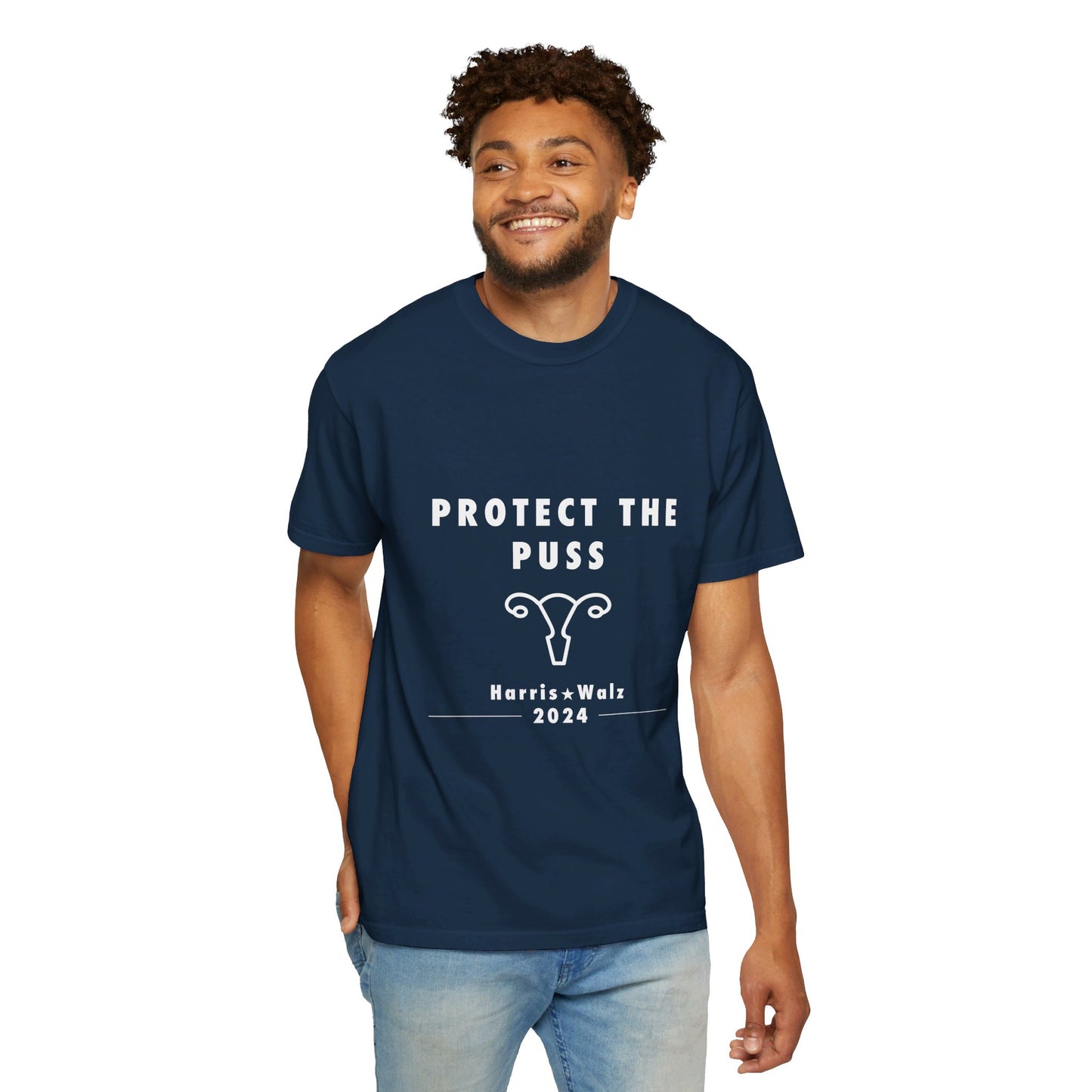 Unisex Tee Shirt - Harris / Walz 2024 - White Text