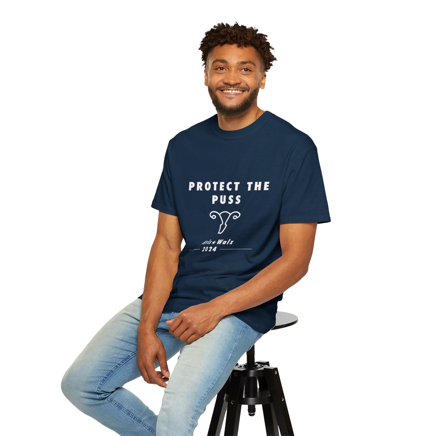 Unisex Tee Shirt - Harris / Walz 2024 - White Text