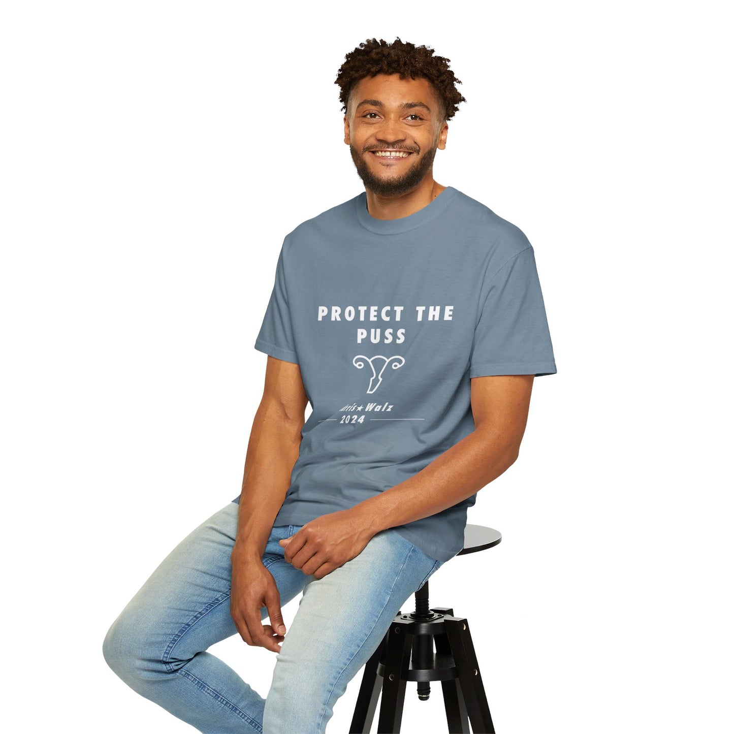 Unisex Tee Shirt - Harris / Walz 2024 - White Text