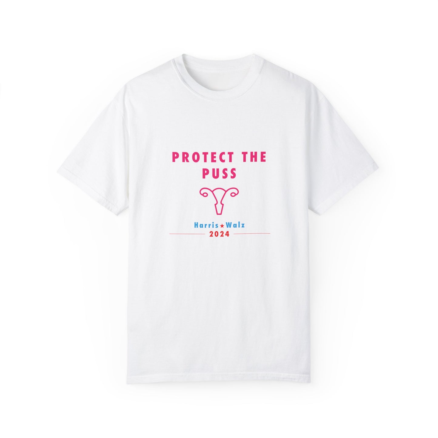 Unisex Tee Shirt - Harris / Walz 2024 -  Pink Text