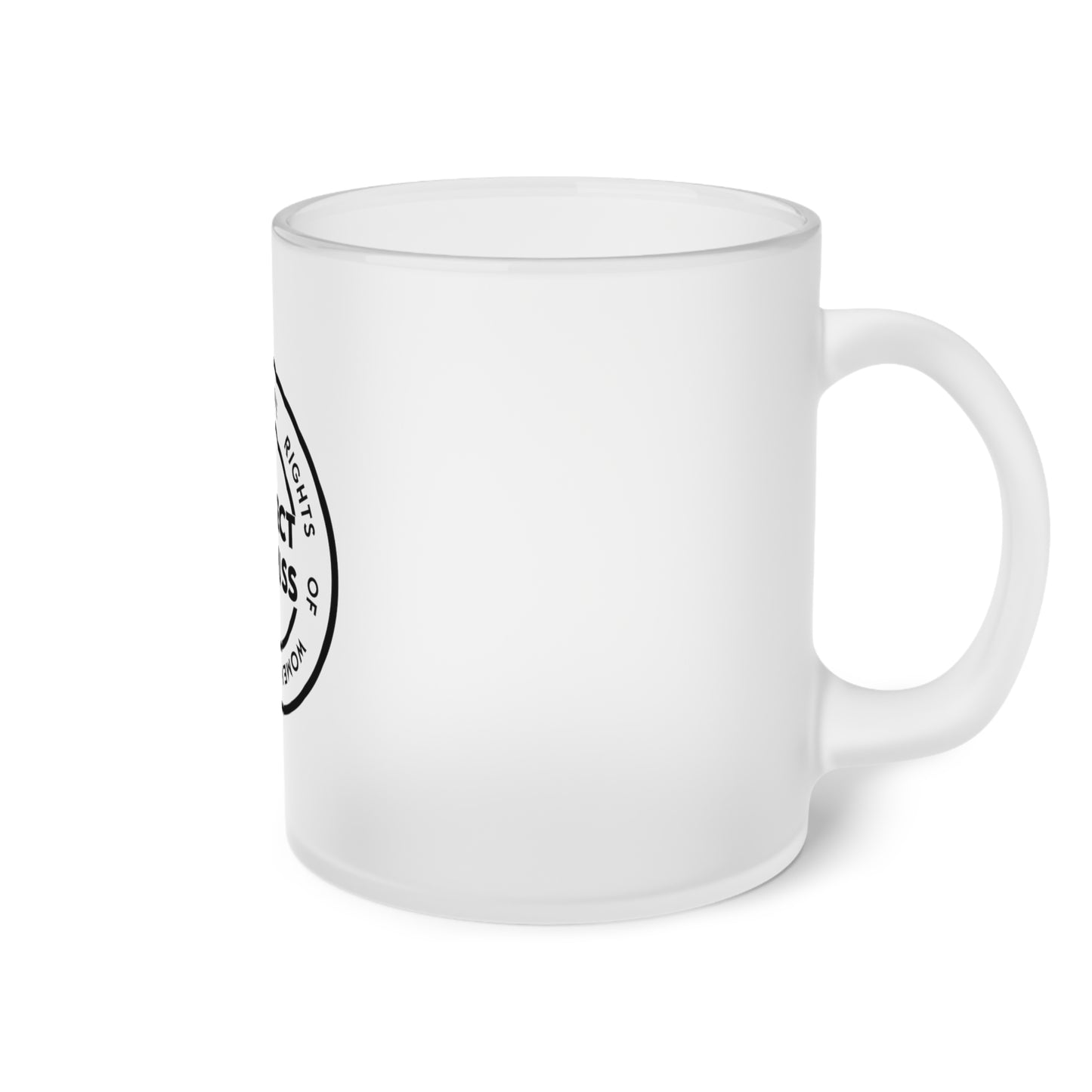 Frosted Glass Protect The Puss Mug - Original Logo - 11oz