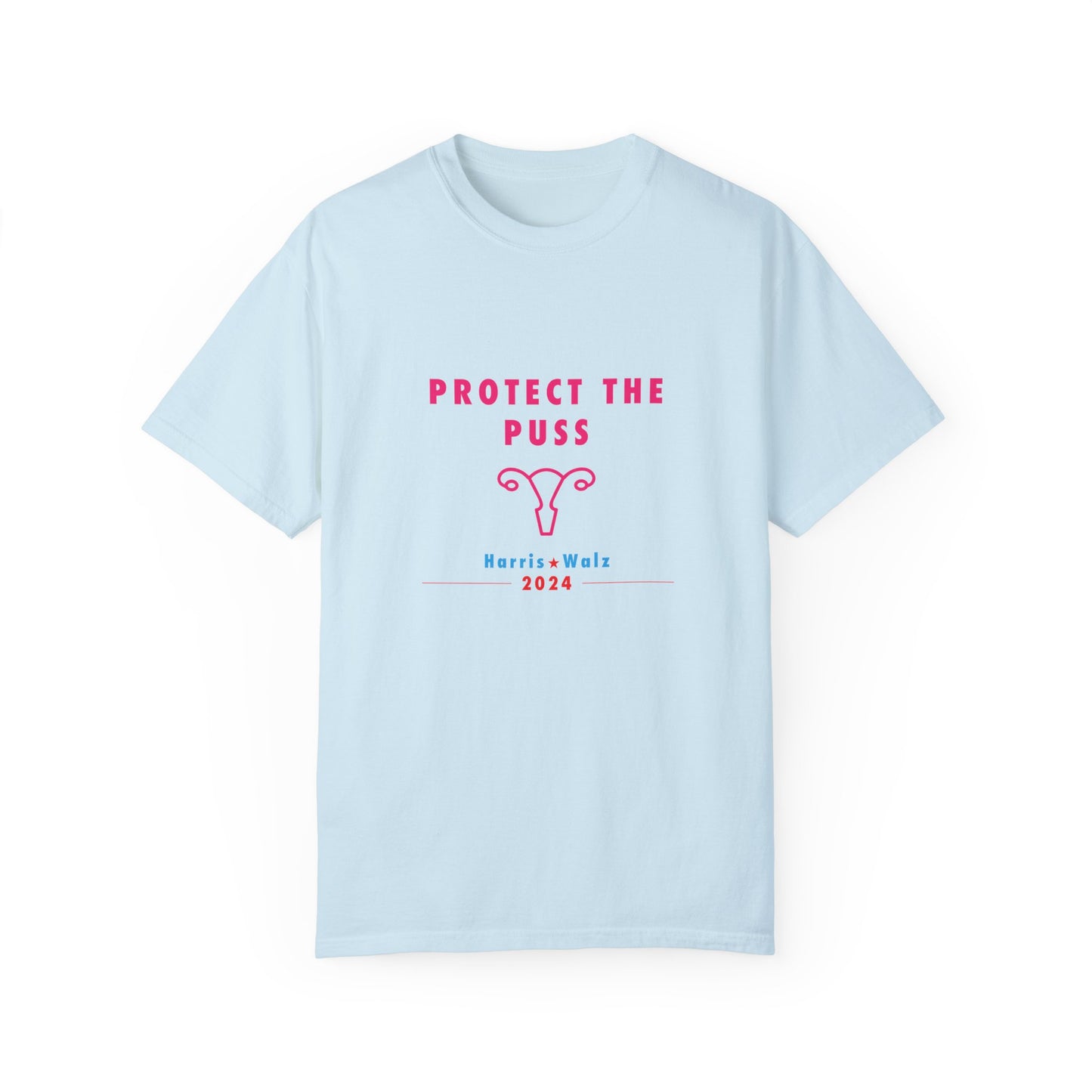 Unisex Tee Shirt - Harris / Walz 2024 -  Pink Text